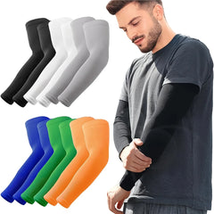 Ihomed 4 Pairs Unisex Sun Protection Arm Sleeves Breathable Cooling Arm Covers For Outdoor Activities Cycling Running Mountaineering