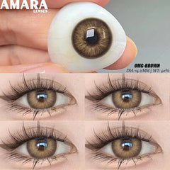 Ihomed Color Contact Lens 1pair Lenses for Eyes Natural Cosmetic Yearly Colored Contact Lens