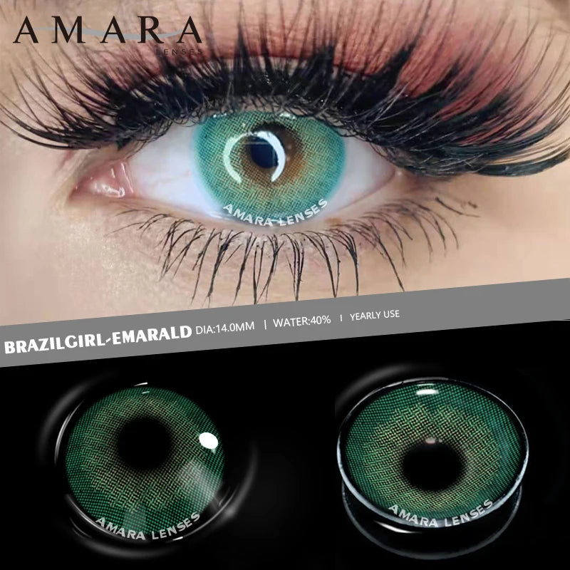 Ihomed Color Contact Lenses Brown Green Color Lens Eyes Beautiful Pupil Blue Colored Contacts Lenses For Eyes Makeup 2pcs/Pair