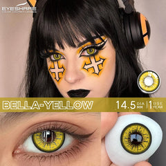 Ihomed Halloween Contact Lenses 1Pair Color Contact Lenses for Eyes Red Lenses Cosplay Colored Lenses Blue Eye Contacts Yearly