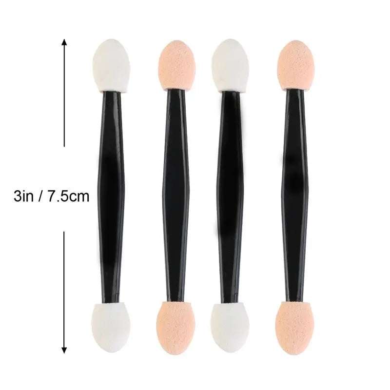 Ihomed 5/30/50/100pcs Disposable Eye Shadow Brushes Beauty Makeup Tool Reusable Dual Sided Sponge Stick Portable Applicator Accessories