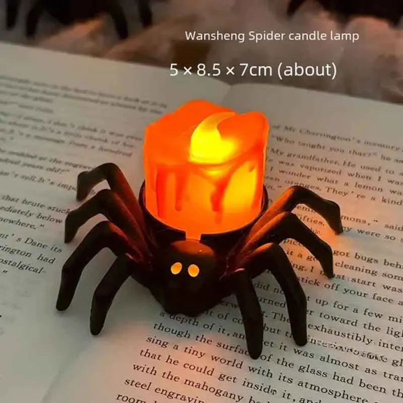 Ihomed 5pcs Halloween Decoration Spider Night Lights Party Supplies Decoration Props Bar, Haunted House, Horror Party Accessories