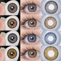 Ihomed 1Pair Color Contacts Lenses Colored Lens Eyes Natural Blue Eyes Lenses Gray Contacts Lense Yearly Fashion Green Lenses