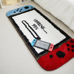 Ihomed Tufting Player Rug Soft Long Bedside Foot Mat Carpet Kids Floor Decor Pad Bedroom Doormat Aesthetic Home Gaming Room Decoration