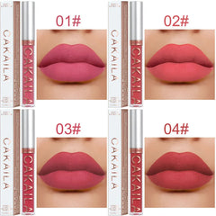 Ihomed Matte Liquid Lipstick Nude Brown 18 Colors Waterproof Lasting Non-stick Cup Velvet Nude Red Lip Gloss Lint Tube Makeup Cosmetics