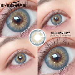 Ihomed Color Contact Lenses For Eyes 2pcs Colored Lenses HIMALAYA Cosmetic Contact Lenses Eye Yearly Use Makeup Eye Contacts