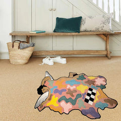 Ihomed Abstract Art Angel Carpet Cozy Soft Bedroom Rug Luxury Living Room Decorative Aesthetic Carpets Balcony Rugs Alfombra Tapete IG