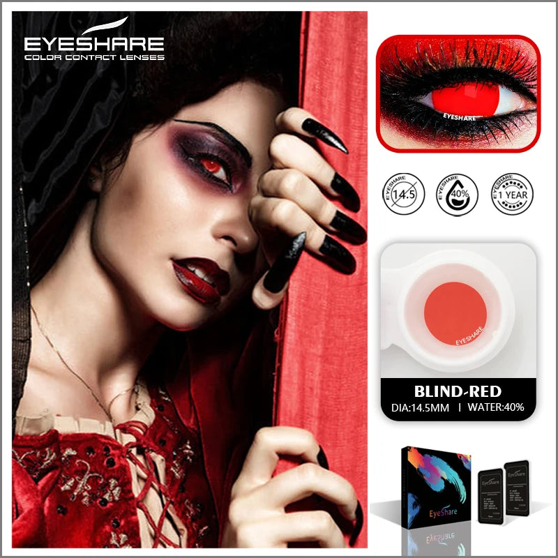 Ihomed 2pcs Cosplay Anime Eyes Lenses for Eyes Halloween Colored Contact Lenses Beautiful Pupil Color Lens Eyes Contact Lens