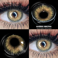 Ihomed Natural Colored Contacts Lenses Brown 2pcs Contacts Beautful Pupils Color Contacts Yearly Makeup Cosmetic Contact Lens