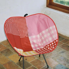 Ihomed Cute Outdoor Garden Folding Chair Living Room Casual Single Lounge Chair Lazy Family Picnic Lightweight Portable Camp Armchair