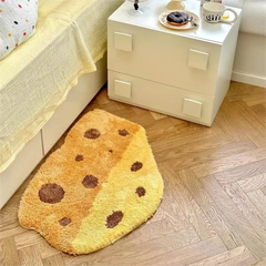 Ihomed Cheese Shape Design Washable Rug Desk Mat Floor Mat Entrance Bathroom Bed Toilet Traces Housewarming Gift Carpet