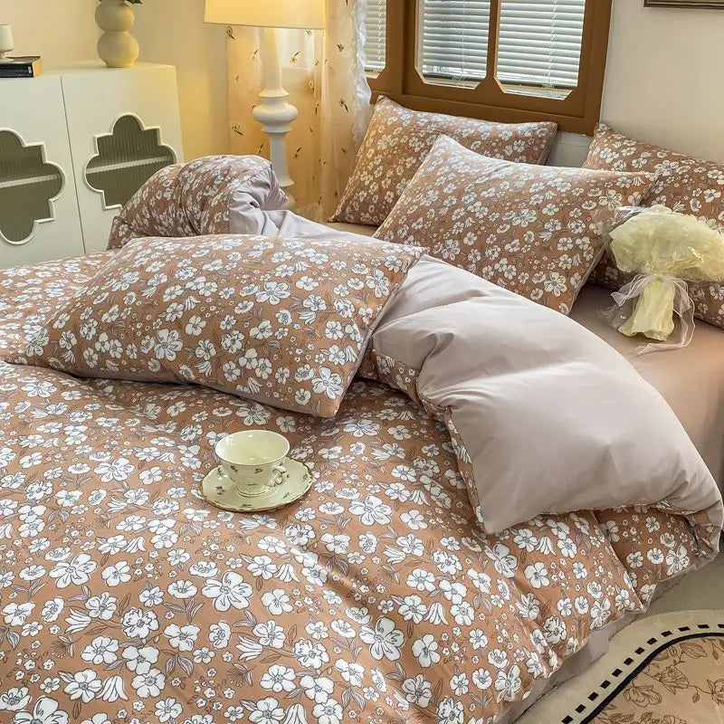 Ihomed 2024 New Bedding Set of Four Machine Washable Duvet Cover A Printed Duvet Cover Available In All Seasons Home Textile Products