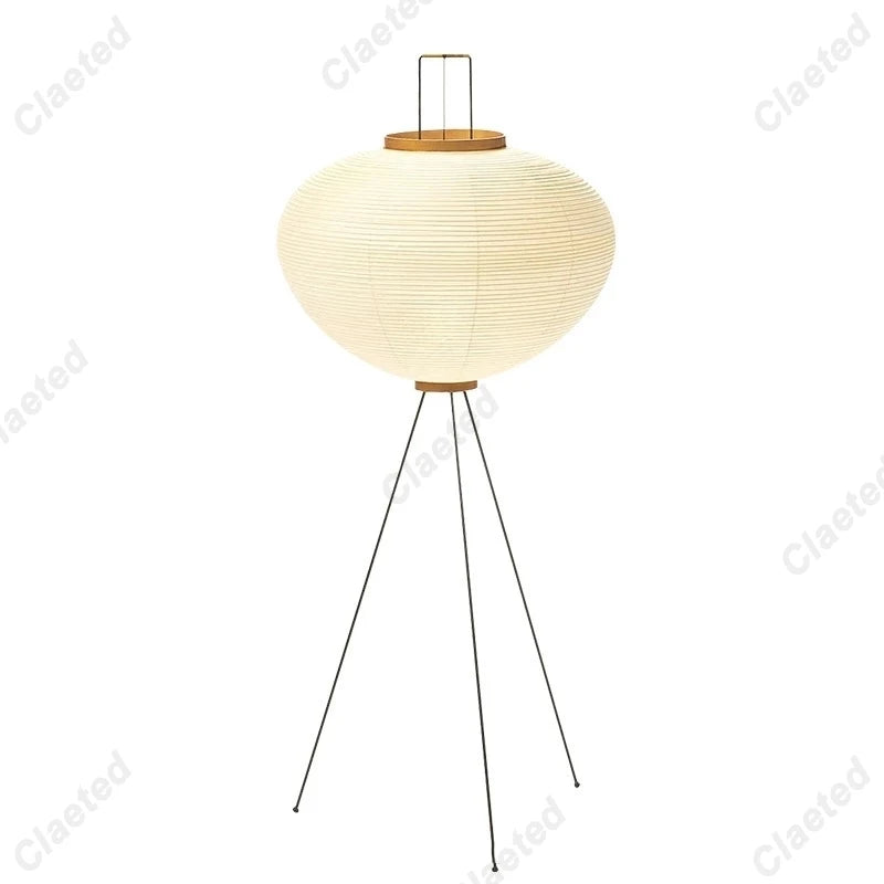 Ihomed Japanese Designer Akari Noguchi Yong Floor Lamp LED Rice Paper Lantern Table Lamp Bedroom Bedside Study Hotel Homestay Art Decor