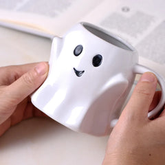 Ihomed Halloween Ghost Elf 3D Creative Cute Couple Mug Gift Afternoon Tea Breakfast Milk Cup Home Office Drinking Ceramic Cup