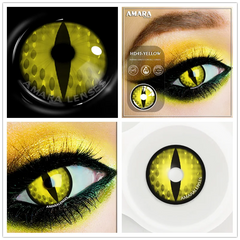 Ihomed Cosplay Color Contact Lenses 1Pair Anime Halloween Makeup Blue Colorful Contact Lens For Eyes Colored Yearly Contacts