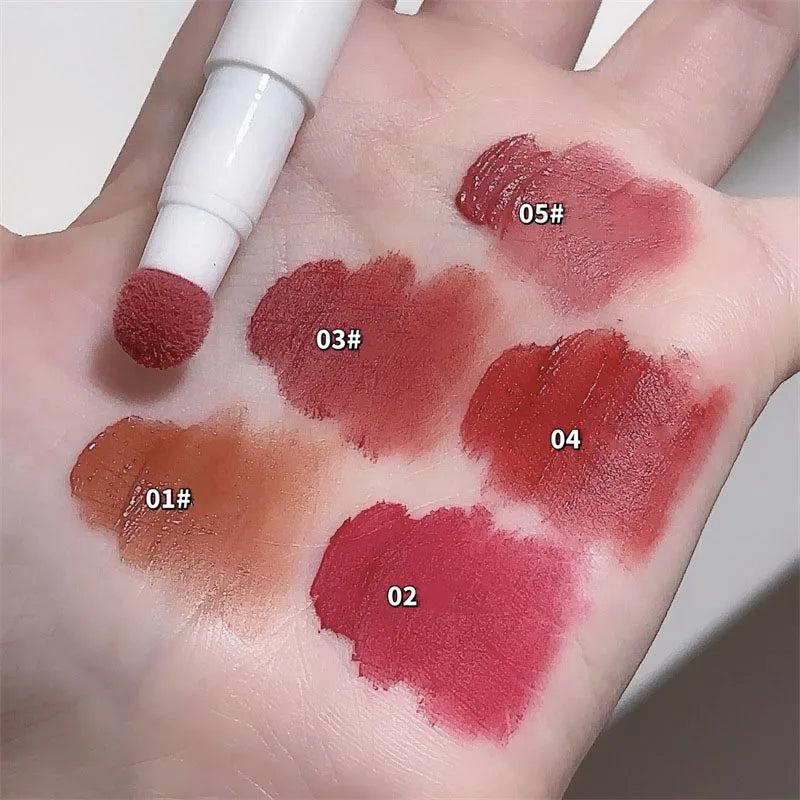 Ihomed Matte Lip Mud Air Cushion Lips Cream Brick Red Lip Glaze Powder  Lipstick Pen Non-Stick Cup Female Lip Tint Korean Makeup