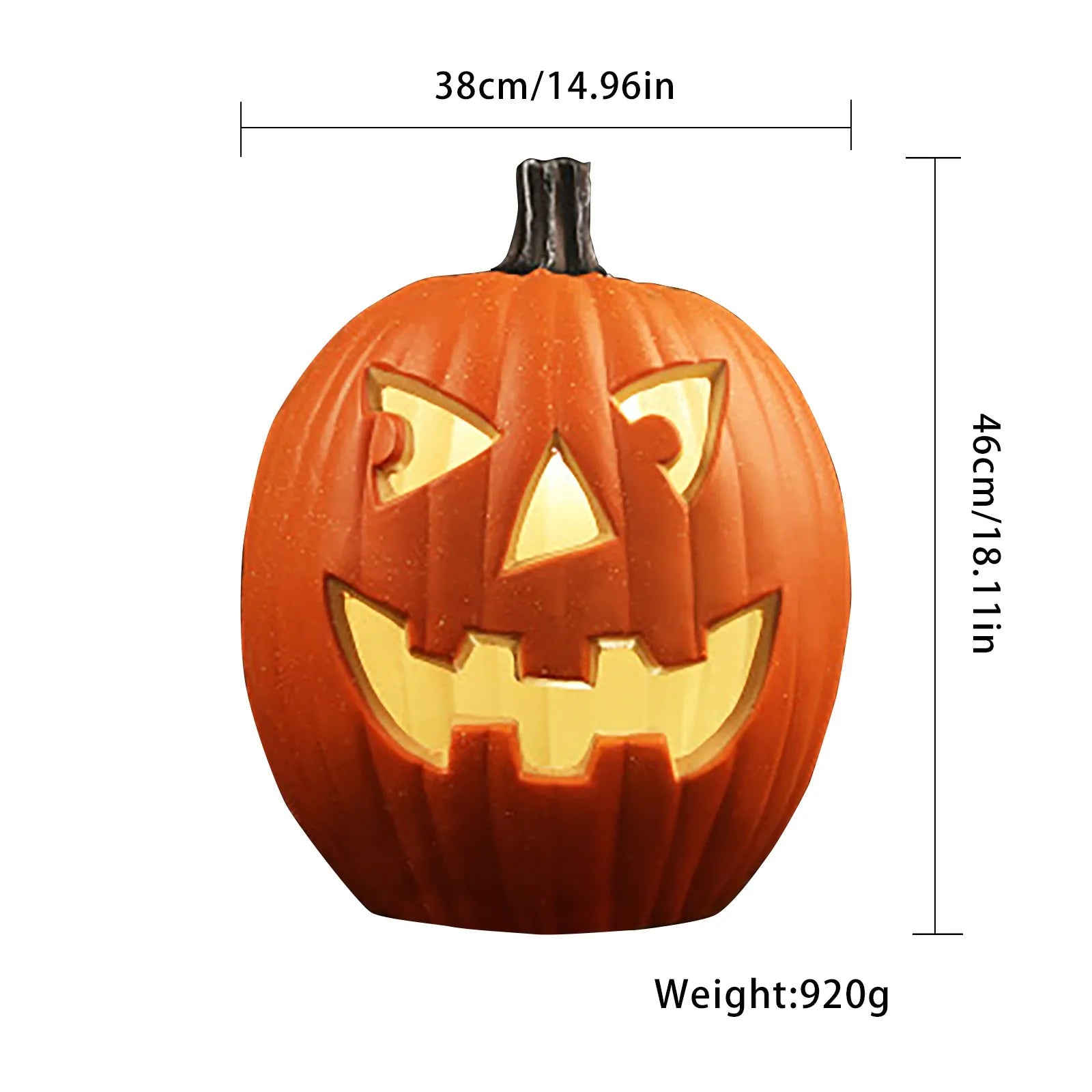 Ihomed 1PCS Pumpkin Lantern Plastic Halloween Led Pumpkin Lamp Flashing Ghost Lighting Festival Park Indoor Garden Decoration New