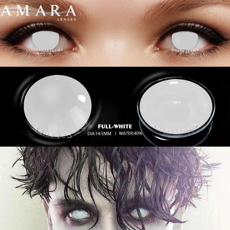 Ihomed 1 Pair Color Contact Lenses for Eyes Cosplay Anime Accessories Lenses Multicolored Lenses Halloween Blue Eye Contact