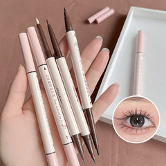 Ihomed Double Head 7 Colors Eyeliner Pen Matte Glitter Lying Silkworm Waterproof High Pigment Matte Eyeliner Lasting Shiny Eyes Makeup