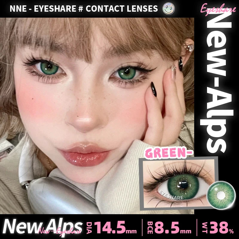 Ihomed 1Pair Natural Colored Contact Lenses for Eye Gray Pupils Brown Lens Cosmetic Fashion Blue Contact Yearly Green Eye Lens