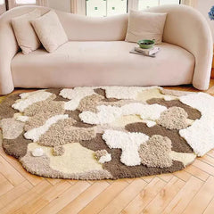 Ihomed 60x120cm Tufting Moss Bedroom Rug Soft Fluffy Scenic Bedside Carpet Floor Pad Cozy Mat Doormat Aesthetic Home Art Decor