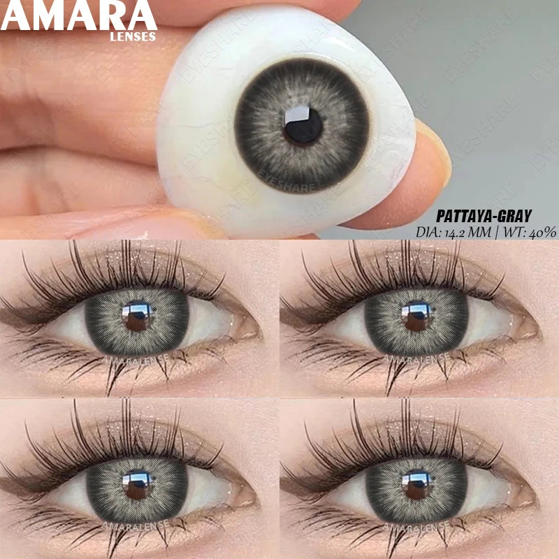 Ihomed Color Contact Lens 1pair Lenses for Eyes Natural Cosmetic Yearly Colored Contact Lens