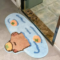 Ihomed Cartoon Tufting Bathroom Mat Soft Bedroom Rug Carpet Bathmat Anti Slip Floor Pad Doormat Kawaii Aesthetic Home Decor 50x80cm