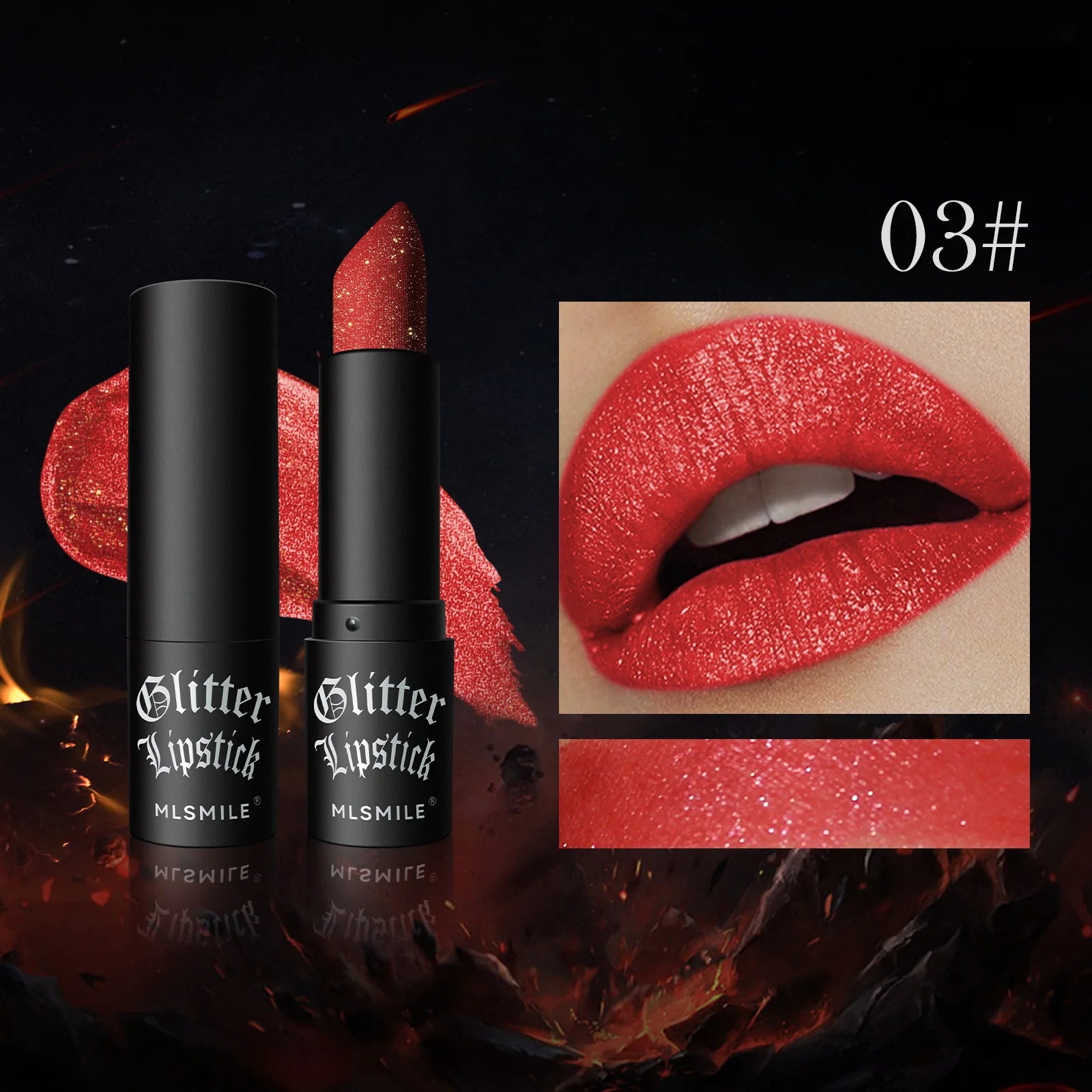 Ihomed Waterproof Glitter Lipsticks Punk Style Nude Matte Not Fading Pearlescent Sexy Red Pink Velvet Lipsticks Lips Makeup Cosmetic