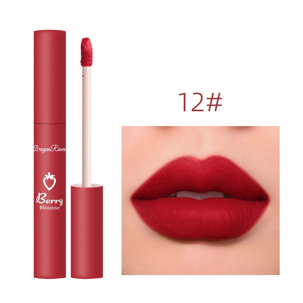 Ihomed Nude Lip Gloss Matte Velvet Liquid Lipstick Waterproof Sexy Long Lasting Non-stick Cup Nude Red Make-up for Women Korea Cosmetic