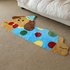 Ihomed Cartoon Cute Puppy Shape Bedroom Rugs Kids Room Anti-Slip Carpets Mat Living Room Area Decoration Tufted Rug Pet Floor Mat