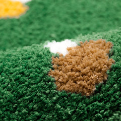 Ihomed Kawaii Tufting Mushroom Forest Rug Living Room Carpet Green Mat Fluffy Children Bedroom Crib Side Floor Pad Home Nursery Decor