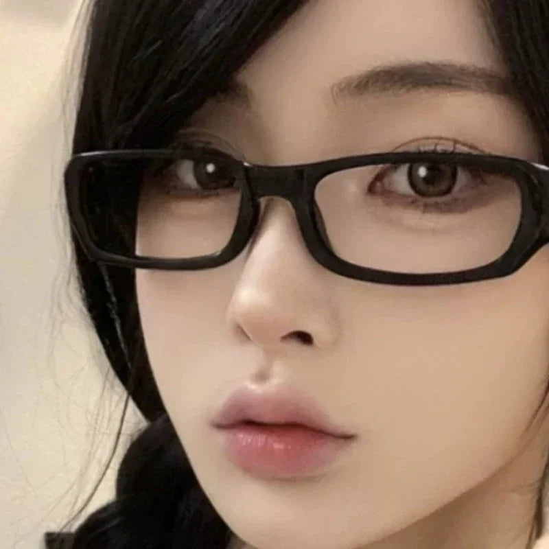 Ihomed Retro Small Square Frame Glasses Women Harajuku Japanese Eyeglasses Clear Reading Spectacle Blue Light Blocking Eyewears