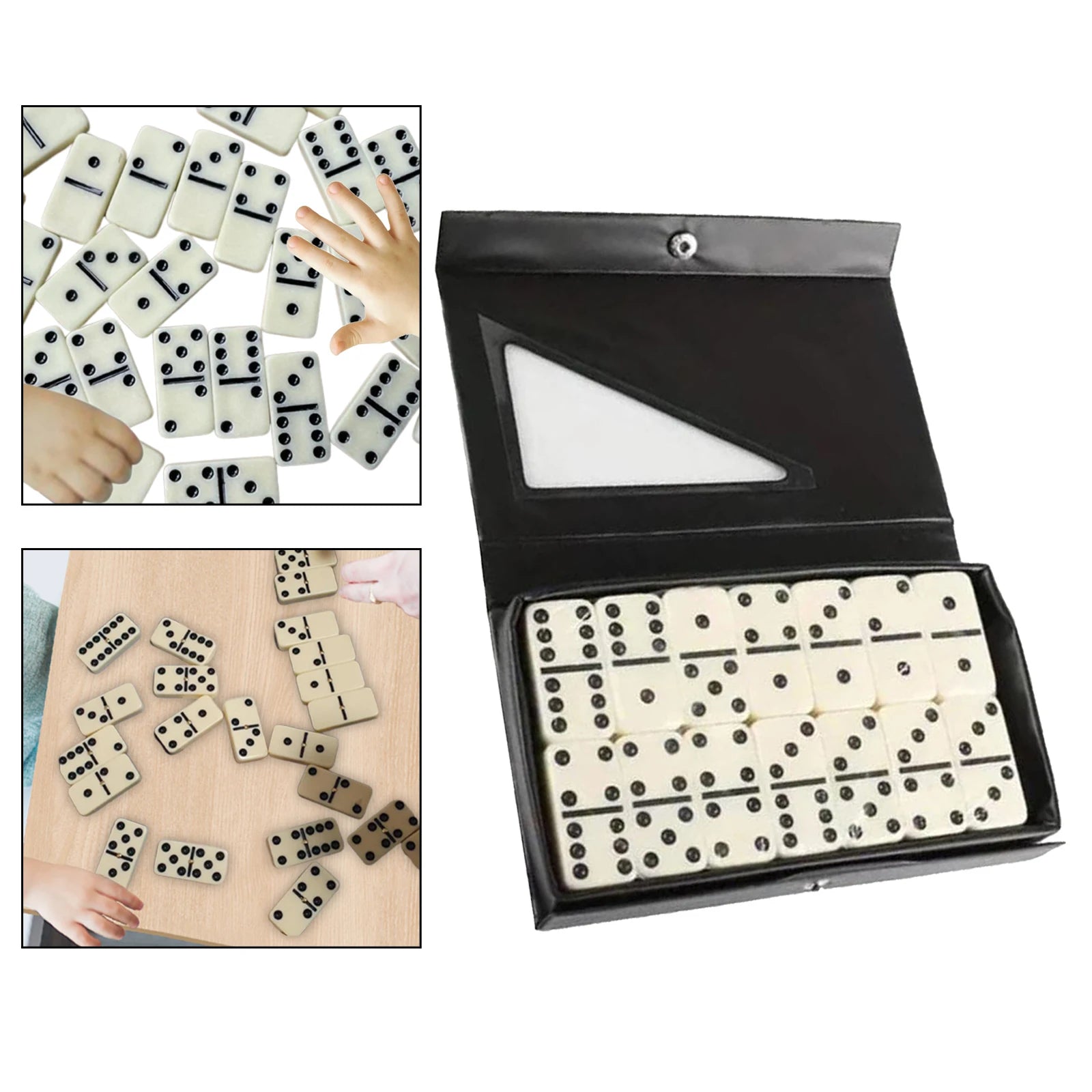 Ihomed 28pcs Classic Dominoes Card Chess, Board Game Toys With PVC Storage Box, Portable Case for Leisure Gifts Entertainment Tourism