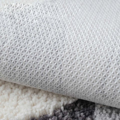 Ihomed Irregular Tufting Ocean Rug Bathroom Mat Long Soft Black White Wave Bedroom Living Room Carpet Floor Pad Aesthetic Home Decor