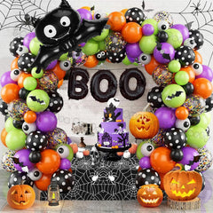 Ihomed Halloween Balloon Garland Arch Bat Spider Pumpkin Foil Baloons Halloween Party Decorations Baby Shower Supplies Halloween Globos