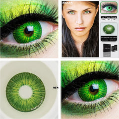 Ihomed Anime Cosplay Color Contact Lenses for Eyes Blue Black Halloween Lenses Colored Contactlen Yearly Colorful Contacts