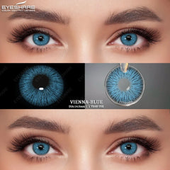 Ihomed Fashion Blue Contact Lenses 1 Pair Color Contacts Lenses for Eyes Natural Colored Pupils for Eye Yearly Green Contacts