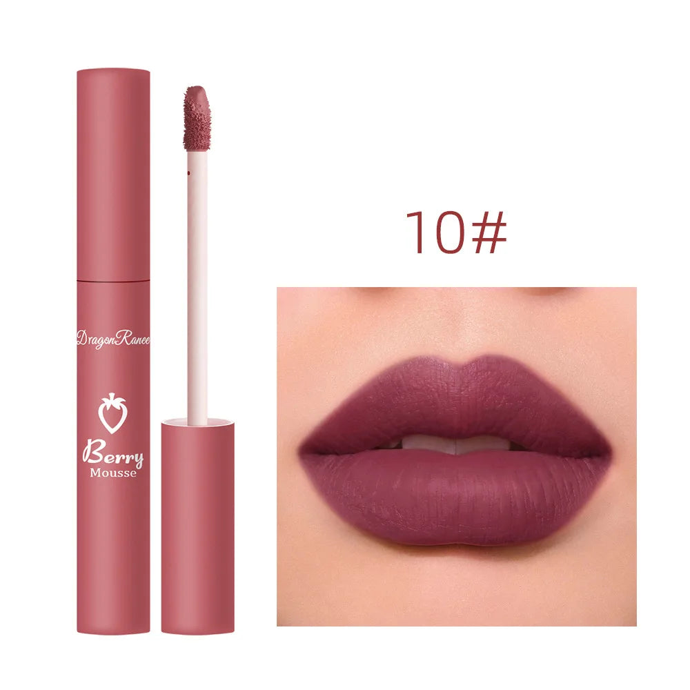 Ihomed Nude Lip Gloss Matte Velvet Liquid Lipstick Waterproof Sexy Long Lasting Non-stick Cup Nude Red Make-up for Women Korea Cosmetic