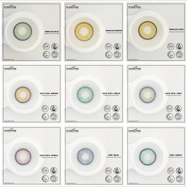 Ihomed Color Lens Himalaya Contact Lenses For Eyes Colored Lenses Blue Brown Cosmetic Lenses Contact Lens Beauty Makeup