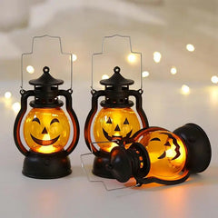 Ihomed Halloween LED Retro Pumpkin Lantern Battery Operated Flickering Pumpkin Lanterns For Garden Landscape Decoration