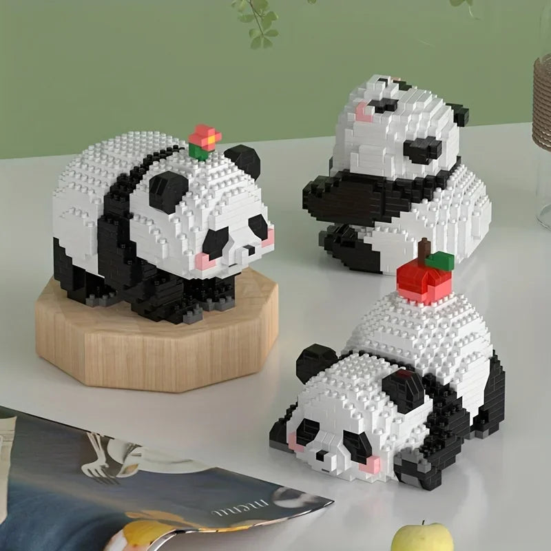 Ihomed DIY Cute Panda Building Blocks: Creative Series  Educational Toy For Model Decoration Halloween/Thanksgiving Day/Christmas gift