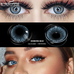 Ihomed 2pcs Colored Contacts Lenses For Eyes Natural  Blue Contacts Lenses Yearly Beautiful Pupil Brown Lenses Colored Eyes