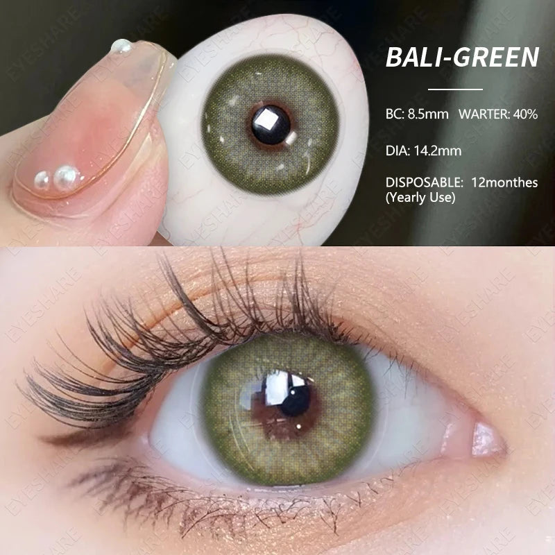 Ihomed 1 Pair Colored Contact Lenses Green Eye Lenses Blue Lens Natural Fast Delivery Brown Eye Lens Yearly Eyes Contacts Lens