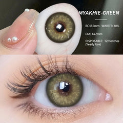 Ihomed 1 Pair Colored Contact Lenses Green Eye Lenses Blue Lens Natural Fast Delivery Brown Eye Lens Yearly Eyes Contacts Lens