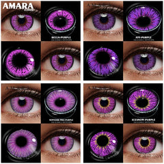 Ihomed 2pcs Color Contact Lenses For Eyes Anime Cosplay Colored Lenses Purple gray red Multicolored Lenses Contact Lens Beauty Makeup