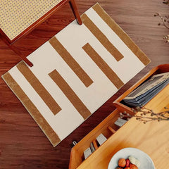 Ihomed Simple Striped Rug Bathroom Home Bathroom Plush Absorbent Floor Mat Bathroom Toilet Door Non-Slip Mat Bathroom Carpet 러그