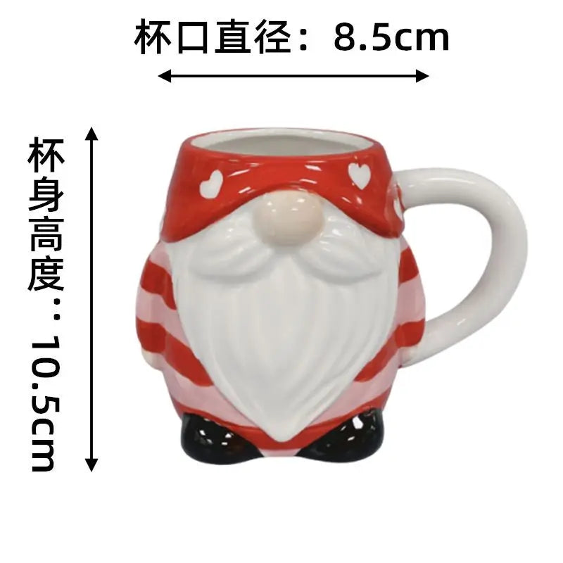 Ihomed Santa Claus Ceramic Jars Storage Candy Jars Handmade Painted Makeup Teapot Christmas Decorations Home Decor Kitchen Acceesories