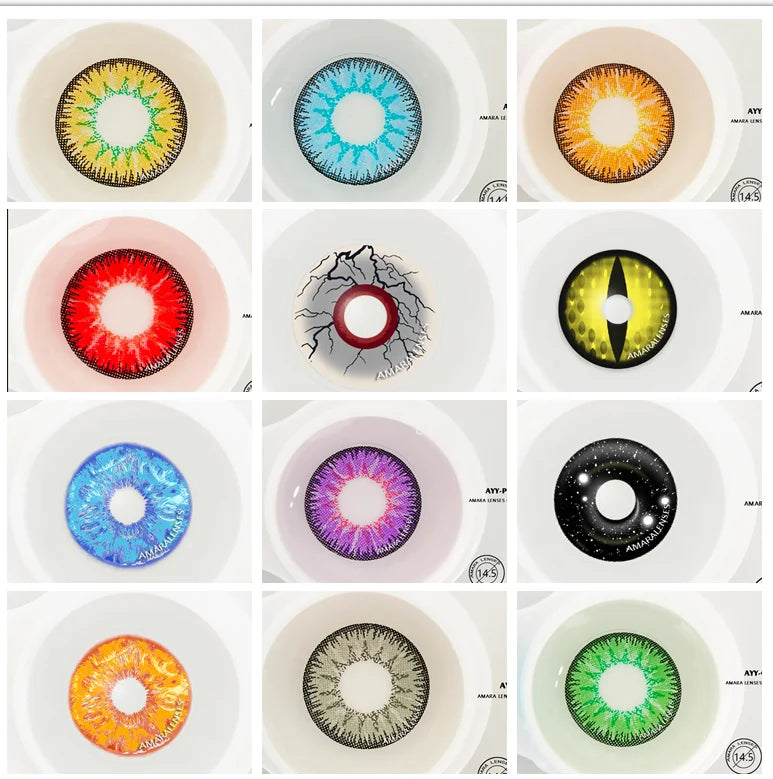 Ihomed Color Contact Lenses For Eye Anime Cosplay Masquerade VampireColored Lenses Multicolored Lenses Contact Lens Beauty Makeup