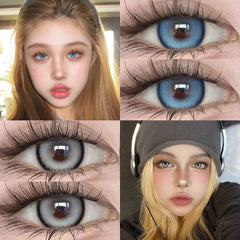 Ihomed Blue Eyes Contacts Lense 1pair New Natural Colored Contact Lenses for Eyes Gray Contact Lens Yearly Fashion Eye Lenses