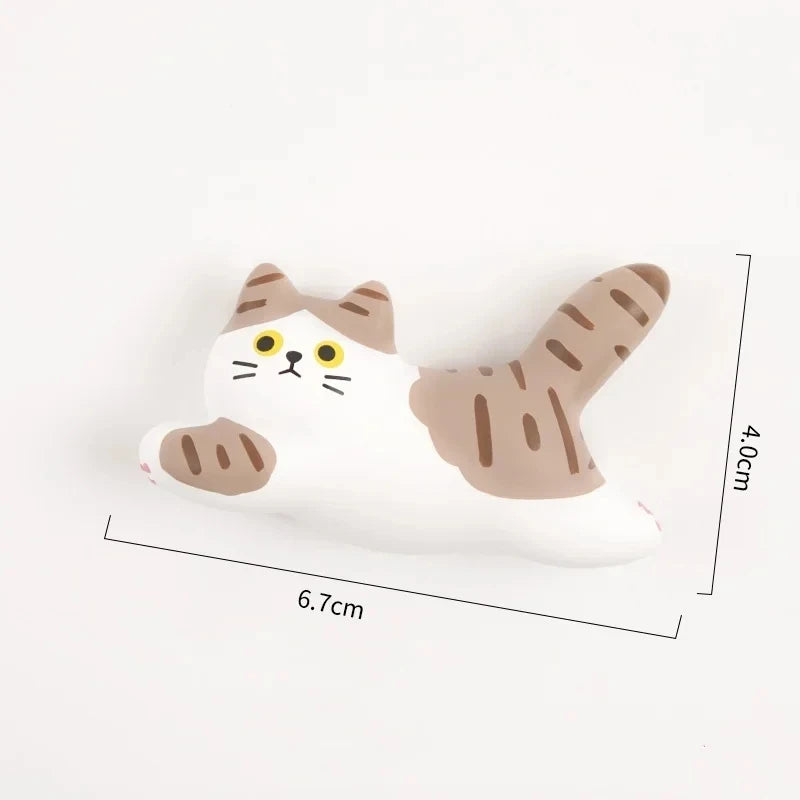 Ihomed 3D Cat Refrigerator Magnets Sticker Creative Resin Cartoon Cute Cat Fridge Sticker Fridge Magnets Home Kitchen Decoration Gifts